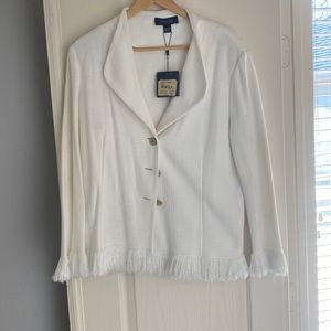St. John Knit Top-Bianco collection Size 16